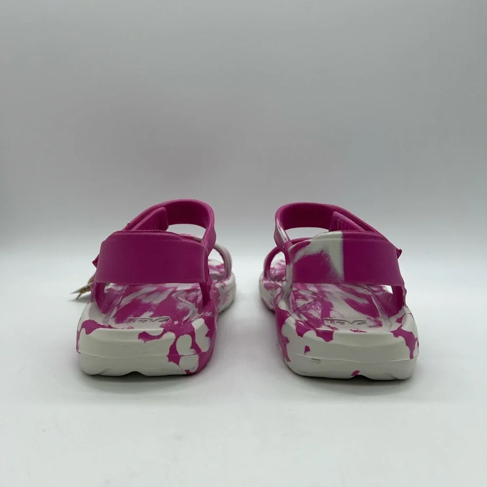 Teva Kids Pink and White Swirl Sandals With Velcro Strap Size Big Kid 3 NWT